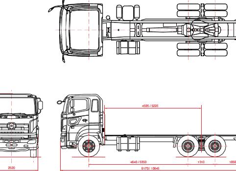Технические характеристики и габаритные размеры Hino