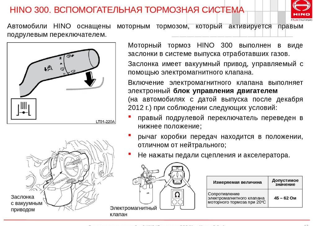 Принцип работы и важность моторного тормоза в автомобилах Hino