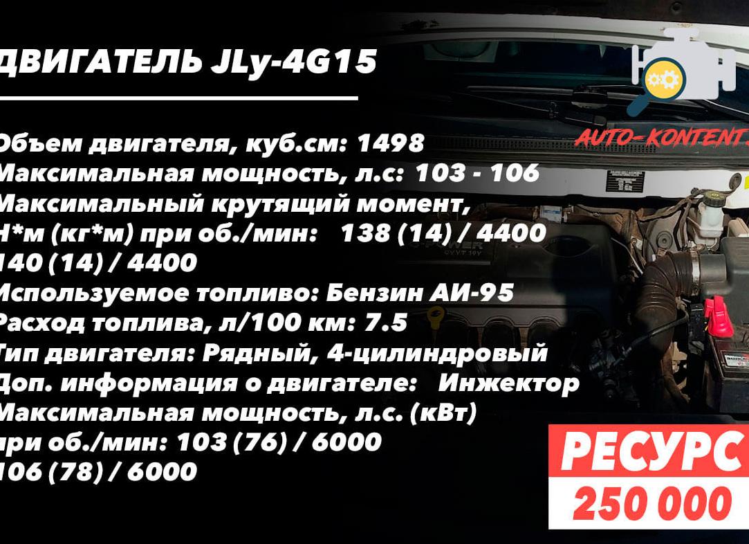Сравнение моделей двигателя автомобиля Гили 